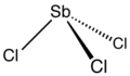 Stereo structural formula of antimony trichloride