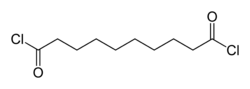 Skeletal formula of sebacoyl chloride