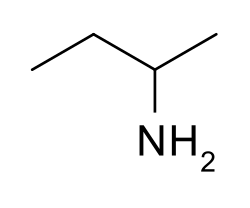 Skeletal formula of sec-butylamine