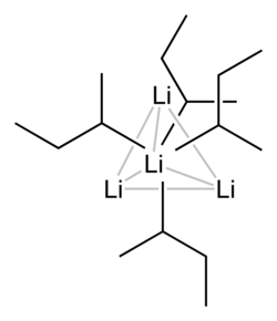 Skeletal formula of tetrameric sec-butyllithium