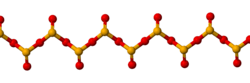 Ball-and-stick model of a chain in crystalline selenium dioxide