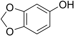 Chemical structure of sesamol