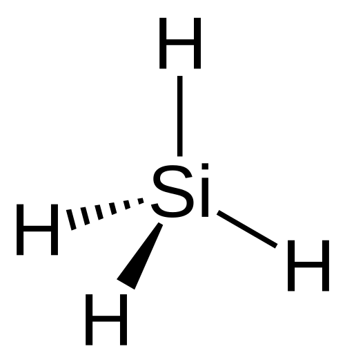 Stereo structural formula of silane