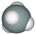 Spacefill model of silane