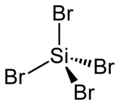 Stereo structural formula of silicon tetrabromide