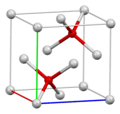 Silver(I) oxide structure in unit cell