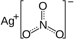 Structural formula of silver nitrate
