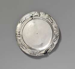 Roman plate; 1st–2nd century AD; height: 0.1&nbsp;cm, diameter: 12.7&nbsp;cm; Metropolitan Museum of Art
