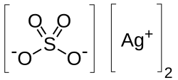 Skeletal formula of silver sulfate