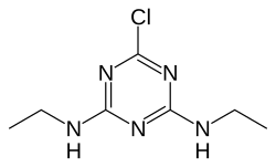 Skeletal formula of simazine
