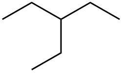 Skeletal formula of 3-ethylpentane