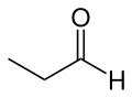 Skeletal formula of propionaldehyde (propanal)