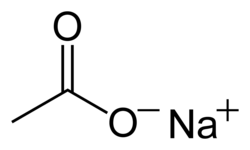 Skeletal formula of sodium acetate