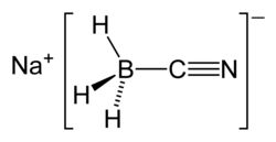 Line-bond structure of sodium cyanoborohydride