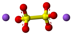 Ball-and-stick model of the component ions