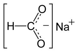 Structural formula of sodium formate