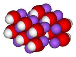 Unit cell, spacefill model of sodium hydroxide