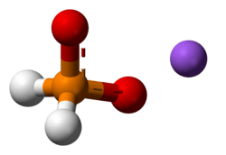 Ball-and-stick model of the component ions
