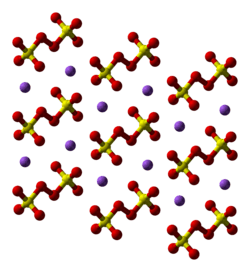Ball-and-stick model of the crystal structure