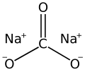 Skeletal formula of sodium carbonate