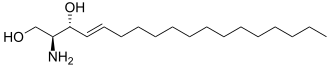 Skeletal formula of sphingosine