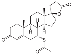 Skeletal formula of spironolactone