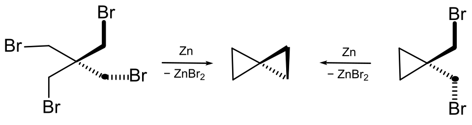 Spiropentane formation