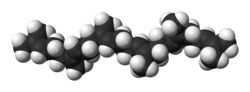 Spacefill model of squalene
