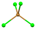Tetrahedral coordination geometry of bromine number 4