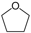 Skeletal formula of tetrahydrofuran