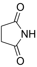 Skeletal formula of succinimide