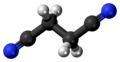 Ball and stick model of succinonitrile