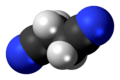 Spacefill model of succinonitrile