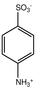 Skeletal formula of sulfanilic acid