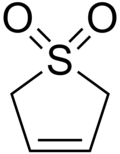 Skeletal formula of sulfolene