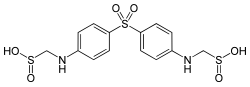 Skeletal formula of aldesulfone sodium