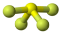 Ball-and-stick model of sulfur tetrafluoride