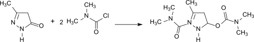 Synthesis of dimetilane with dimethylcarbamoyl chloride
