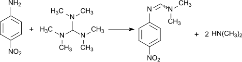N,N-Dimethyl-N′-p-nitrophenylformamidine synthesis with TDAM