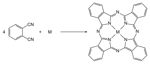Synthesis of a metallo phthalocyanine