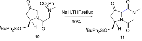 Synthesis of 2,5-DKPs via intramolecular enolate acylation