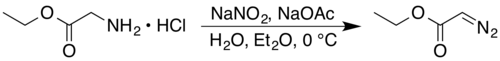 Ethyl diazoacetate synthesis