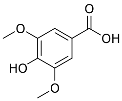 Chemical structure of syringic acid