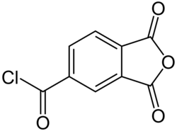 Structural formula of trimellitic anhydride chloride