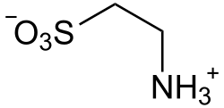 Skeleton diagram of taurine molecule