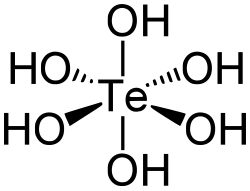 Skeletal formula of ortho-telluric acid