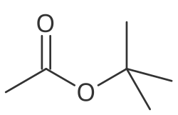 Skeletal formula of tert-butyl acetate