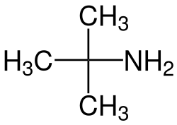 Skeletal formula of tert-butylamine