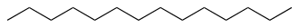 Structural formula of tetradecane