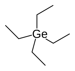 Structural formula of tetraethylgermanium